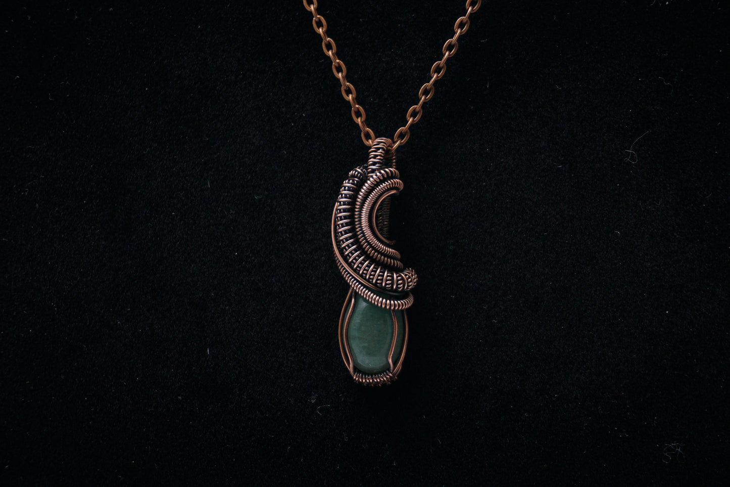 Copper Pendant Aventurine Small