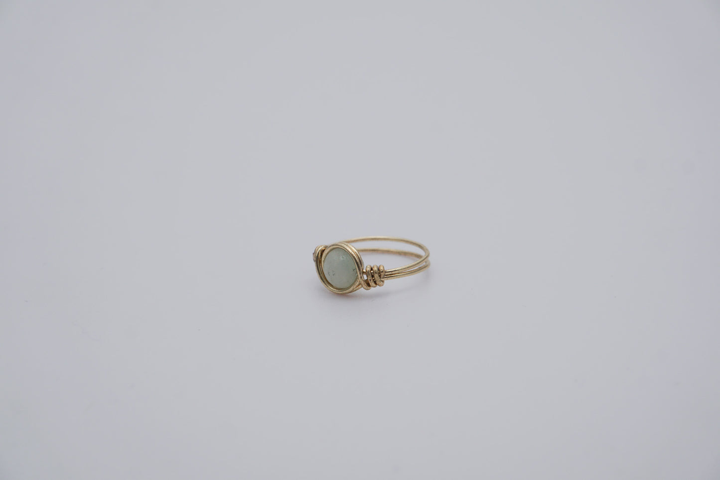 Brass Wire Ring 6mm Gemstone