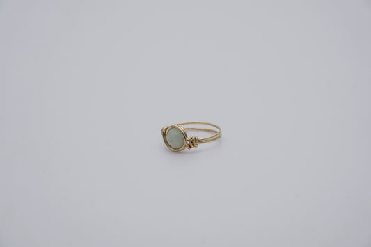 Brass Wire Ring 6mm Gemstone