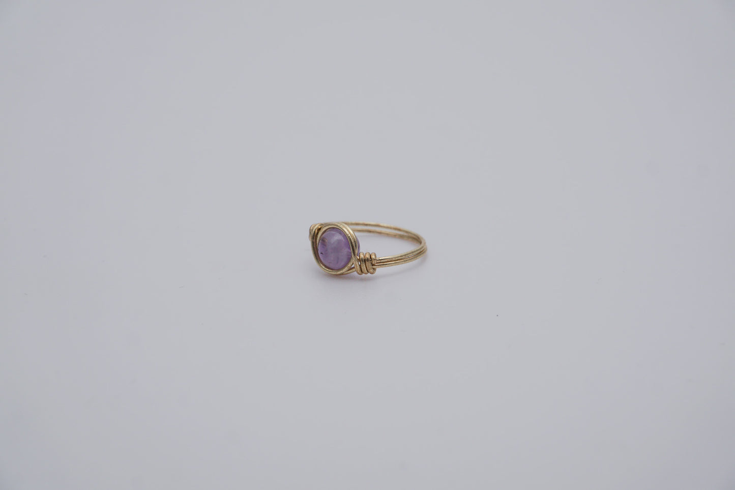 Brass Wire Ring 6mm Gemstone