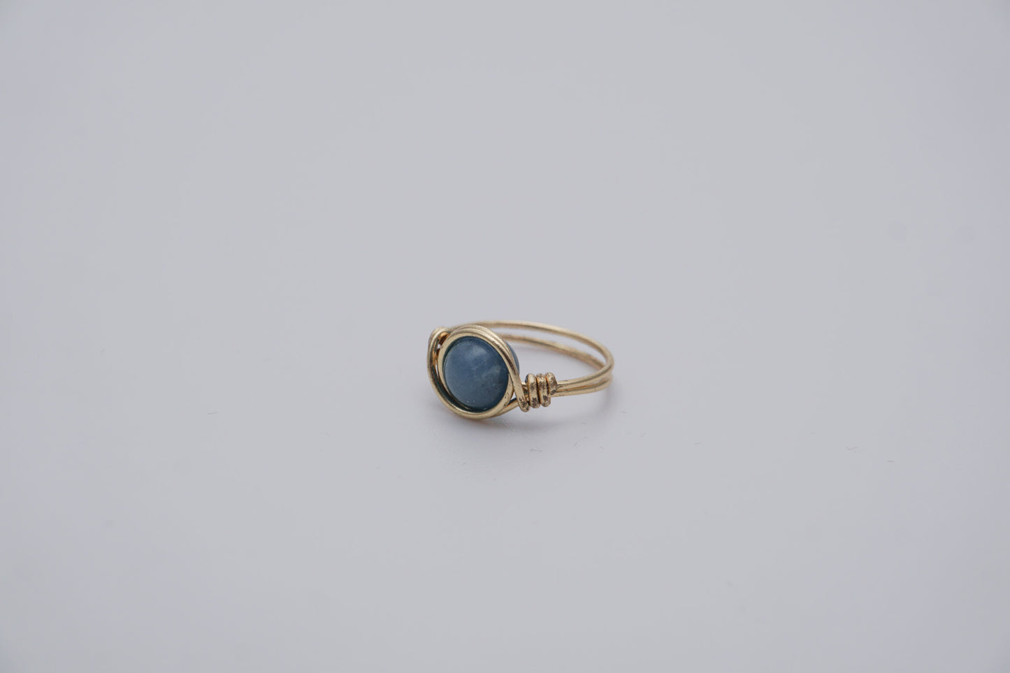 Brass Wire Ring 8mm Gemstone