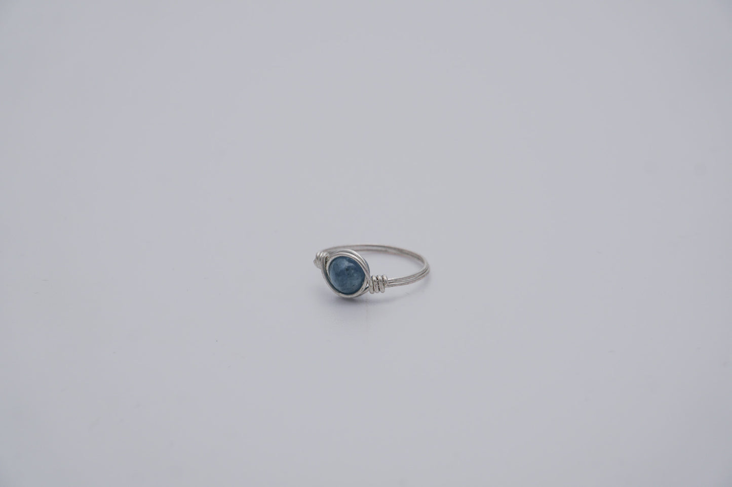 Silver Wire Ring 6mm Gemstone