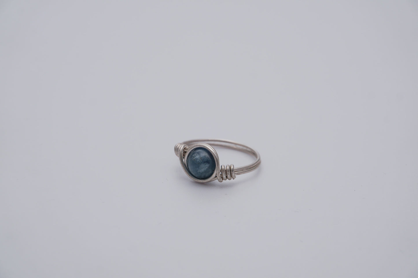 Silver Wire Ring 8mm Gemstone