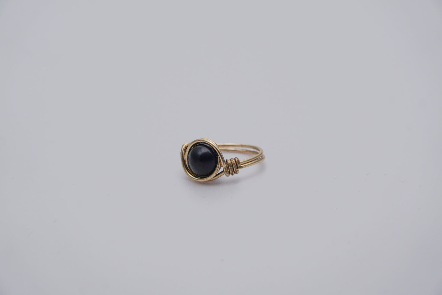 Brass Wire Ring 8mm Gemstone