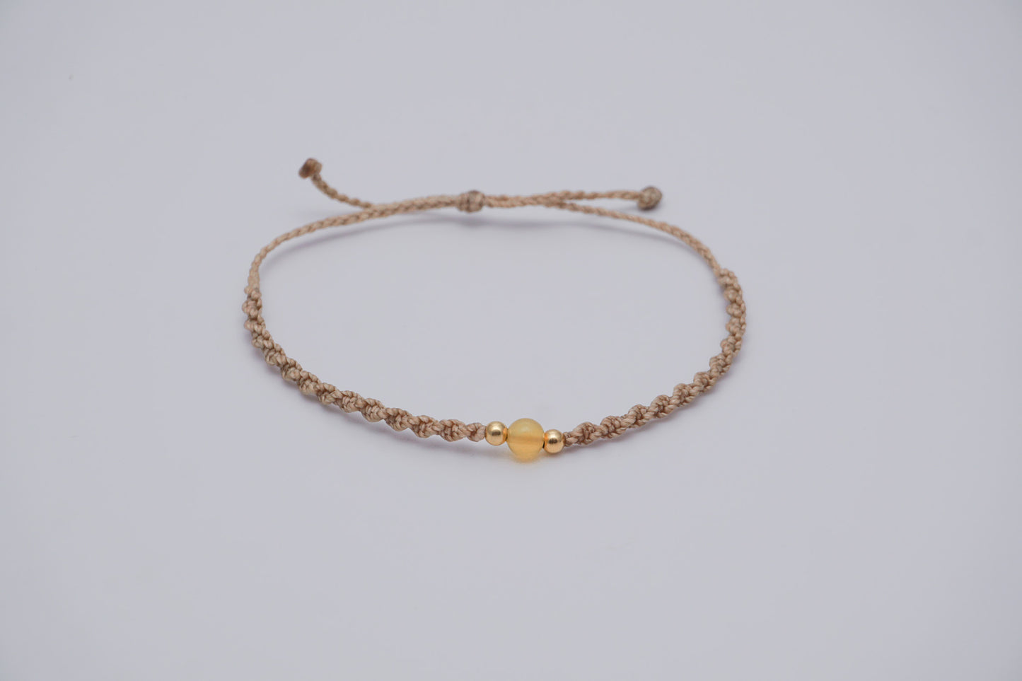 Bracelet Beige Gemstone and Gold