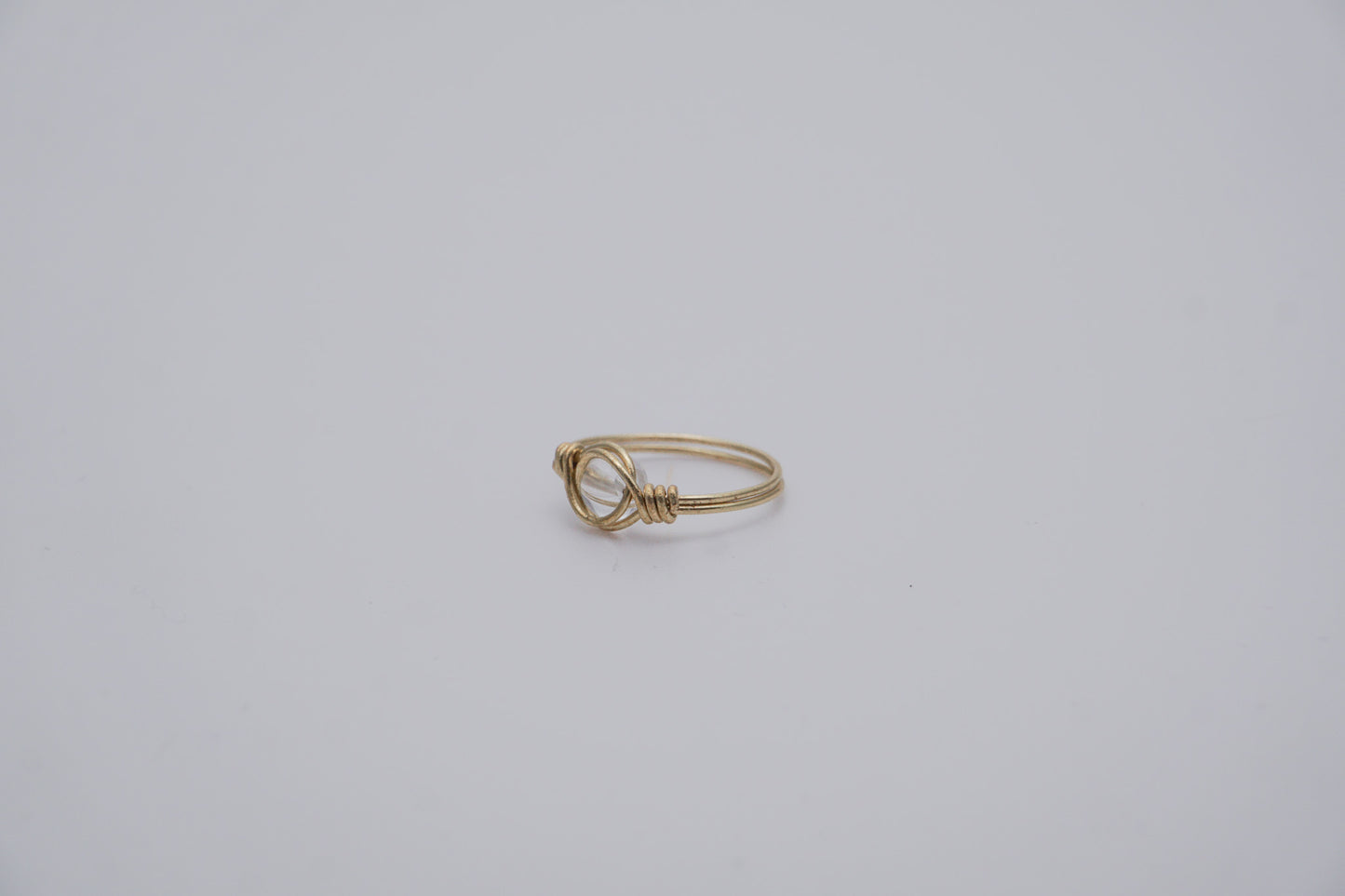 Brass Wire Ring 6mm Gemstone