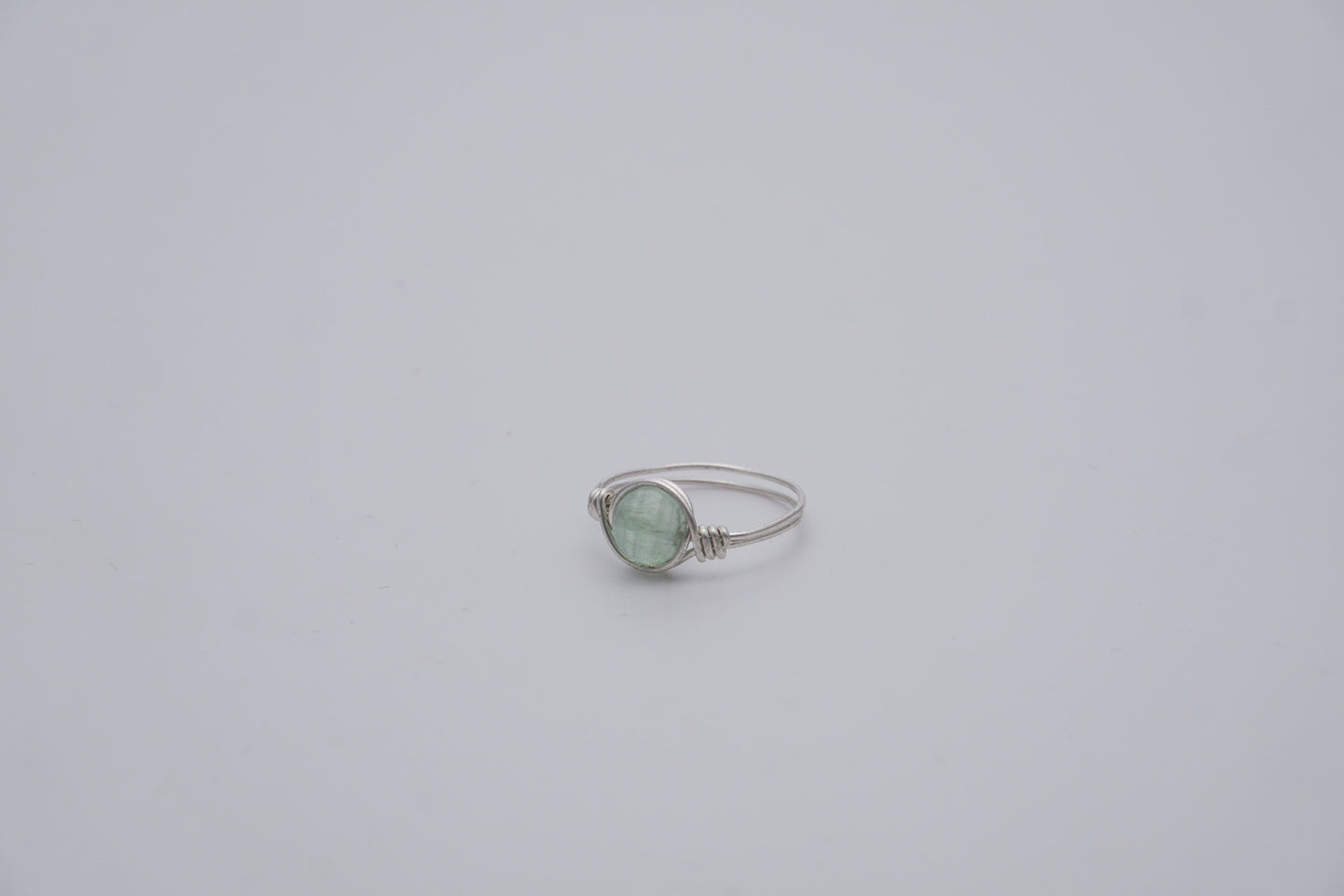 Silver Wire Ring 6mm Gemstone