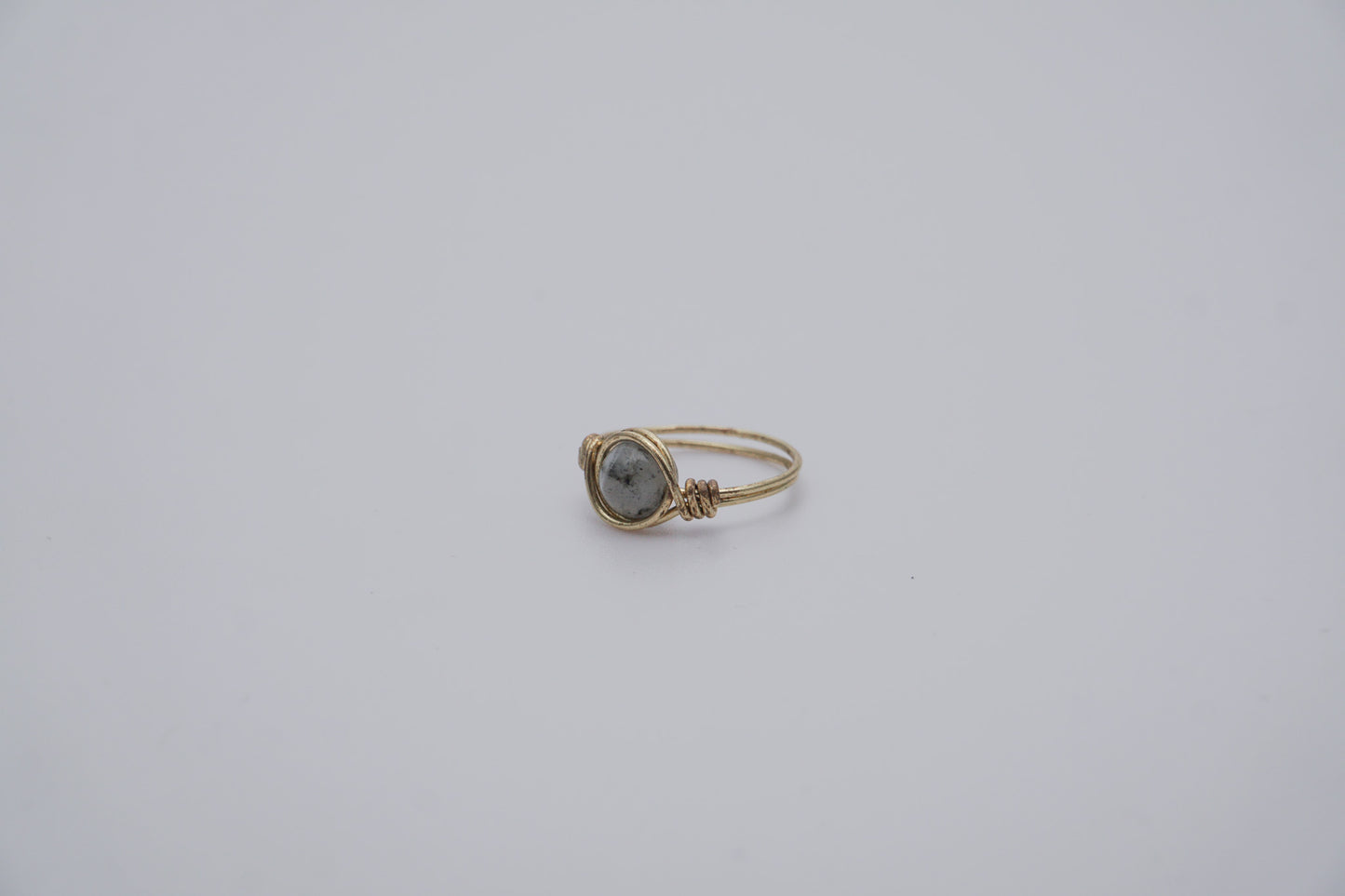 Brass Wire Ring 6mm Gemstone