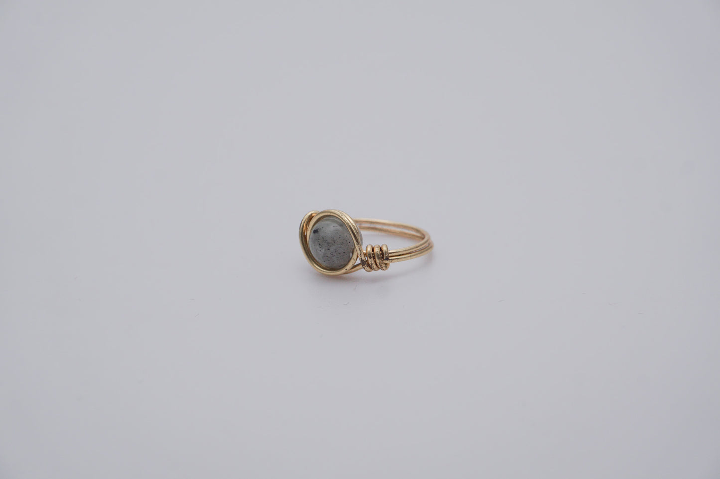 Brass Wire Ring 8mm Gemstone