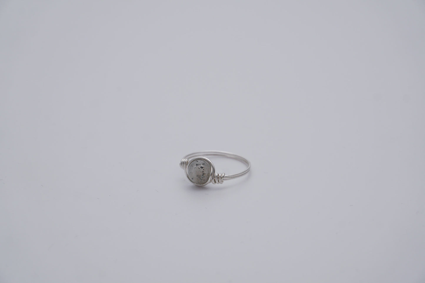 Silver Wire Ring 6mm Gemstone