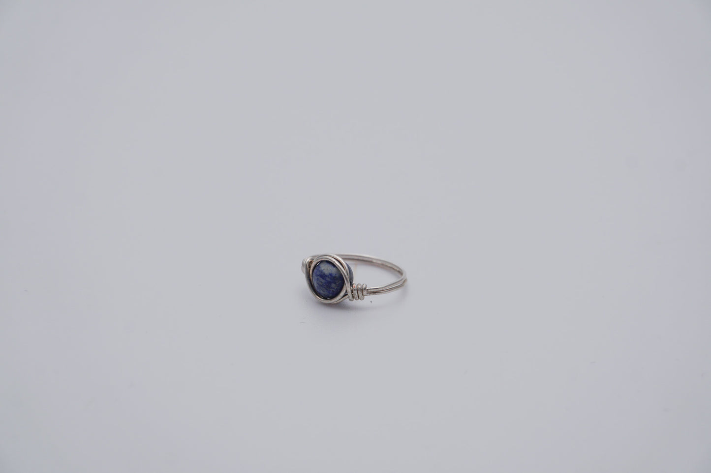 Silver Wire Ring 6mm Gemstone