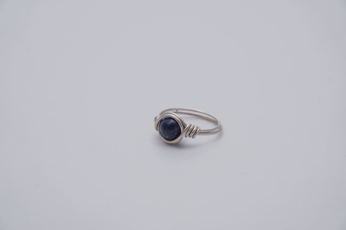 Silver Wire Ring 8mm Gemstone