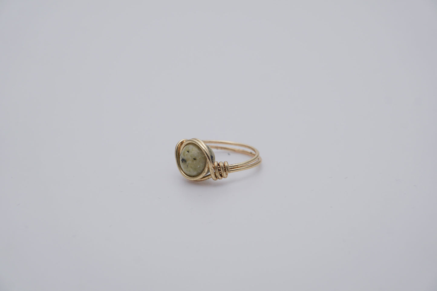 Brass Wire Ring 8mm Gemstone