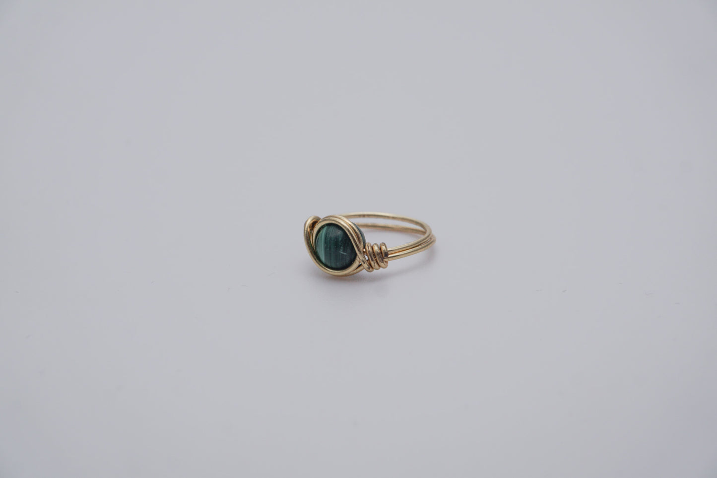 Brass Wire Ring 8mm Gemstone