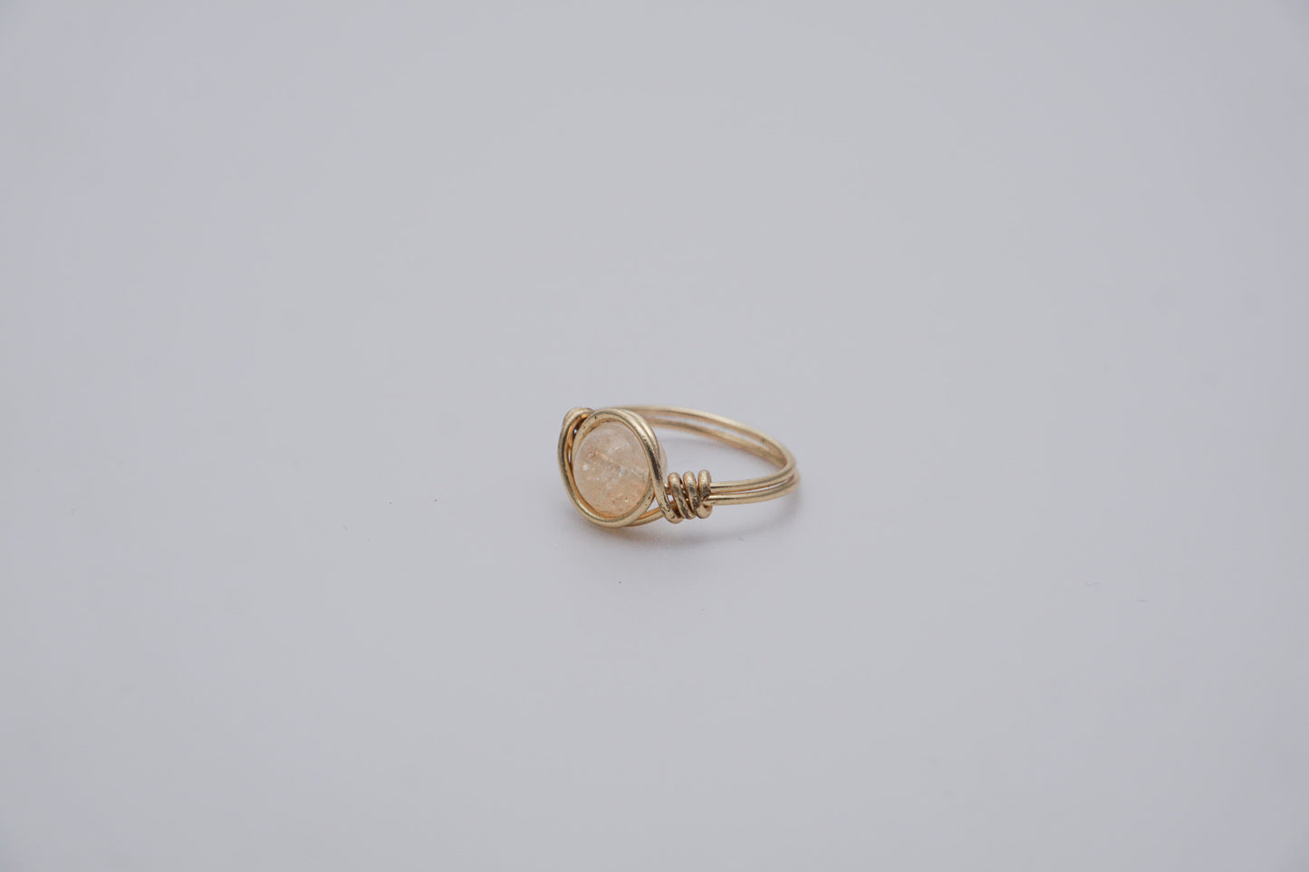 Brass Wire Ring 8mm Gemstone