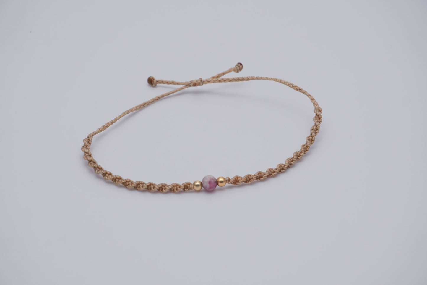 Bracelet Beige Gemstone and Gold