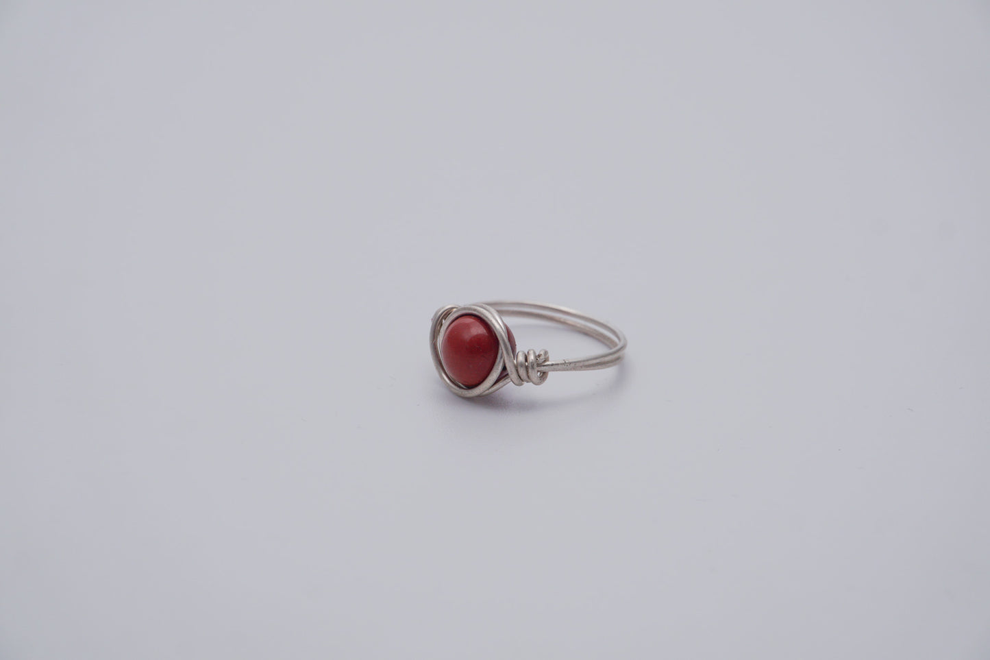 Silver Wire Ring 8mm Gemstone