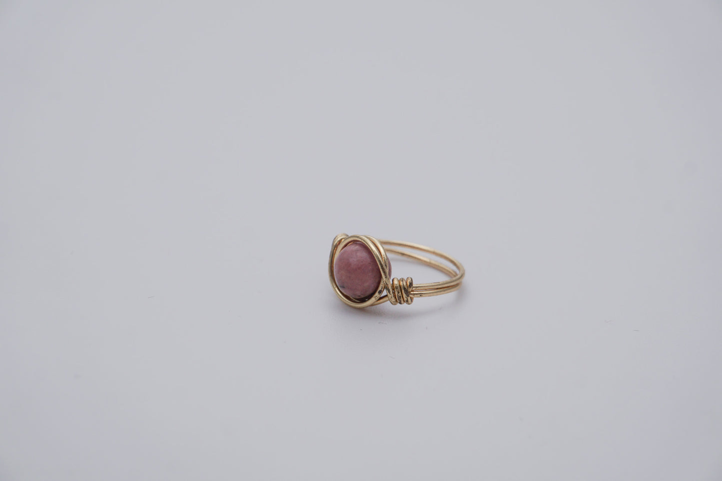 Brass Wire Ring 8mm Gemstone