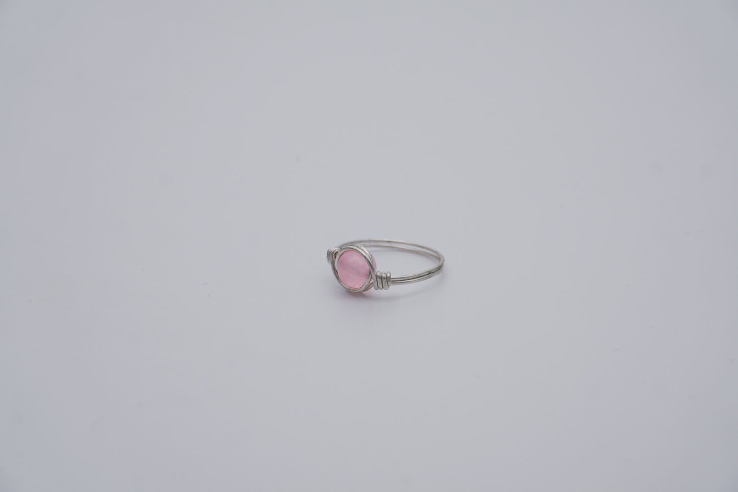 Silver Wire Ring 6mm Gemstone