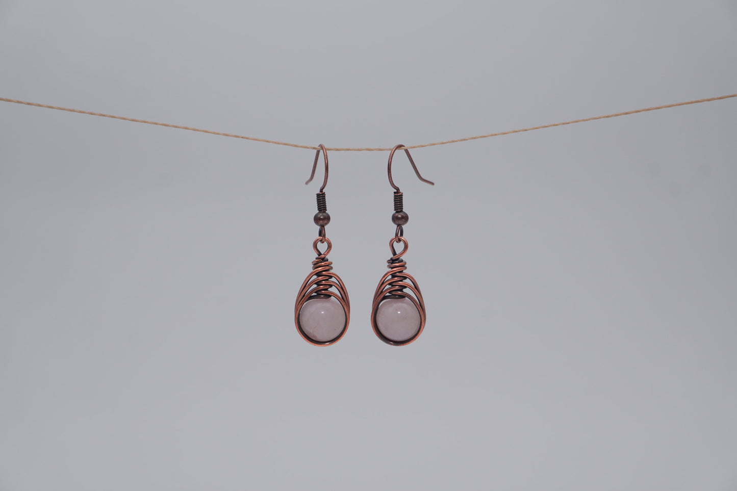 Copper Earrings Wire Wrap