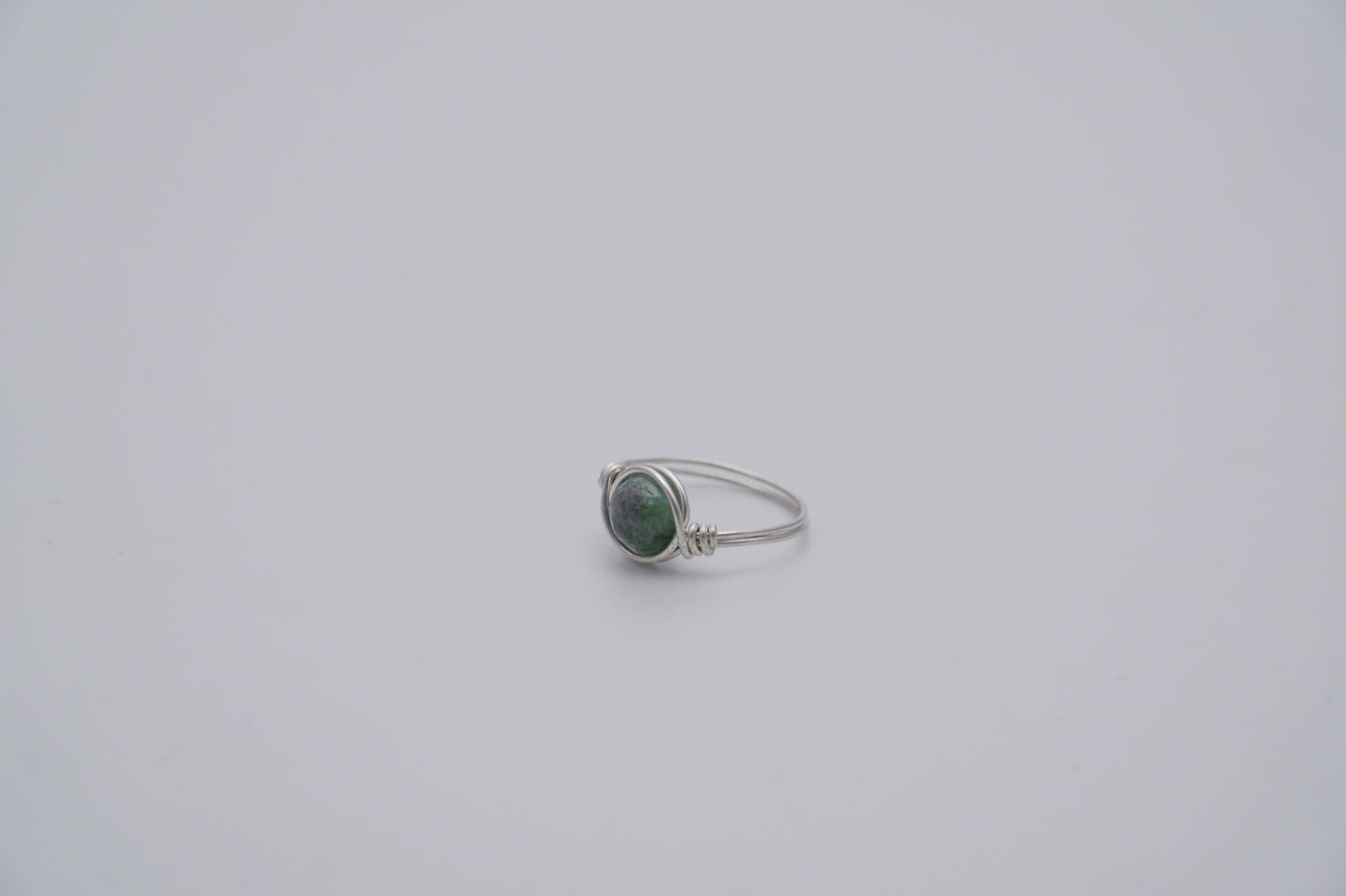 Silver Wire Ring 6mm Gemstone