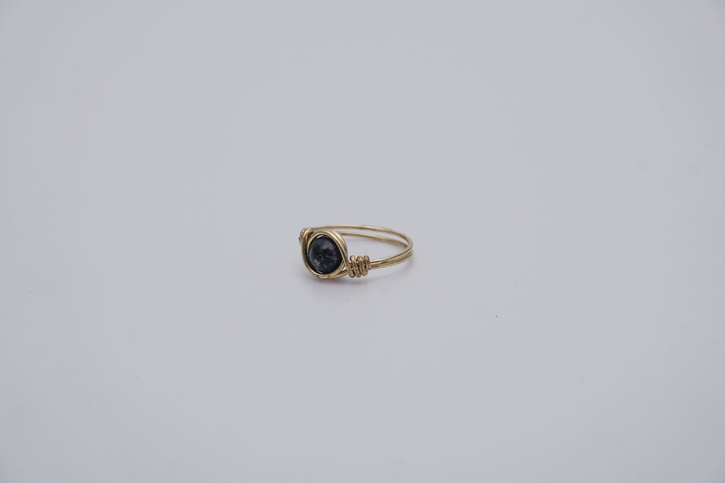 Brass Wire Ring 6mm Gemstone