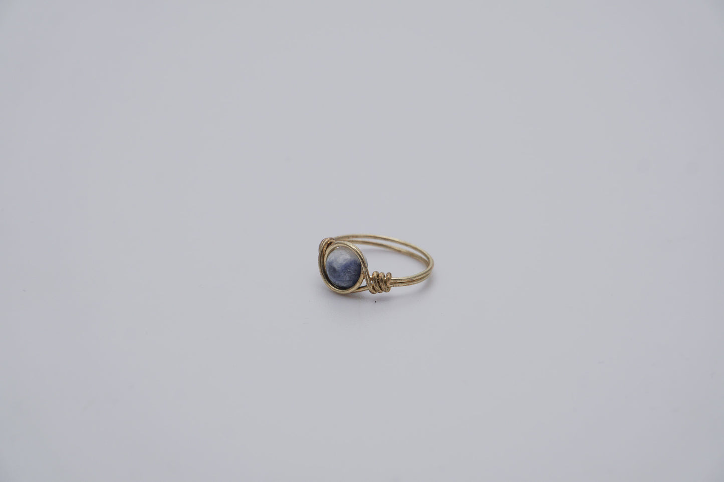 Brass Wire Ring 6mm Gemstone