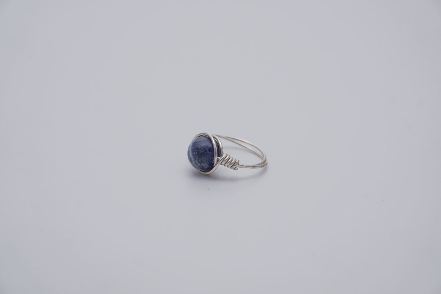 Silver Wire Ring 6mm Gemstone