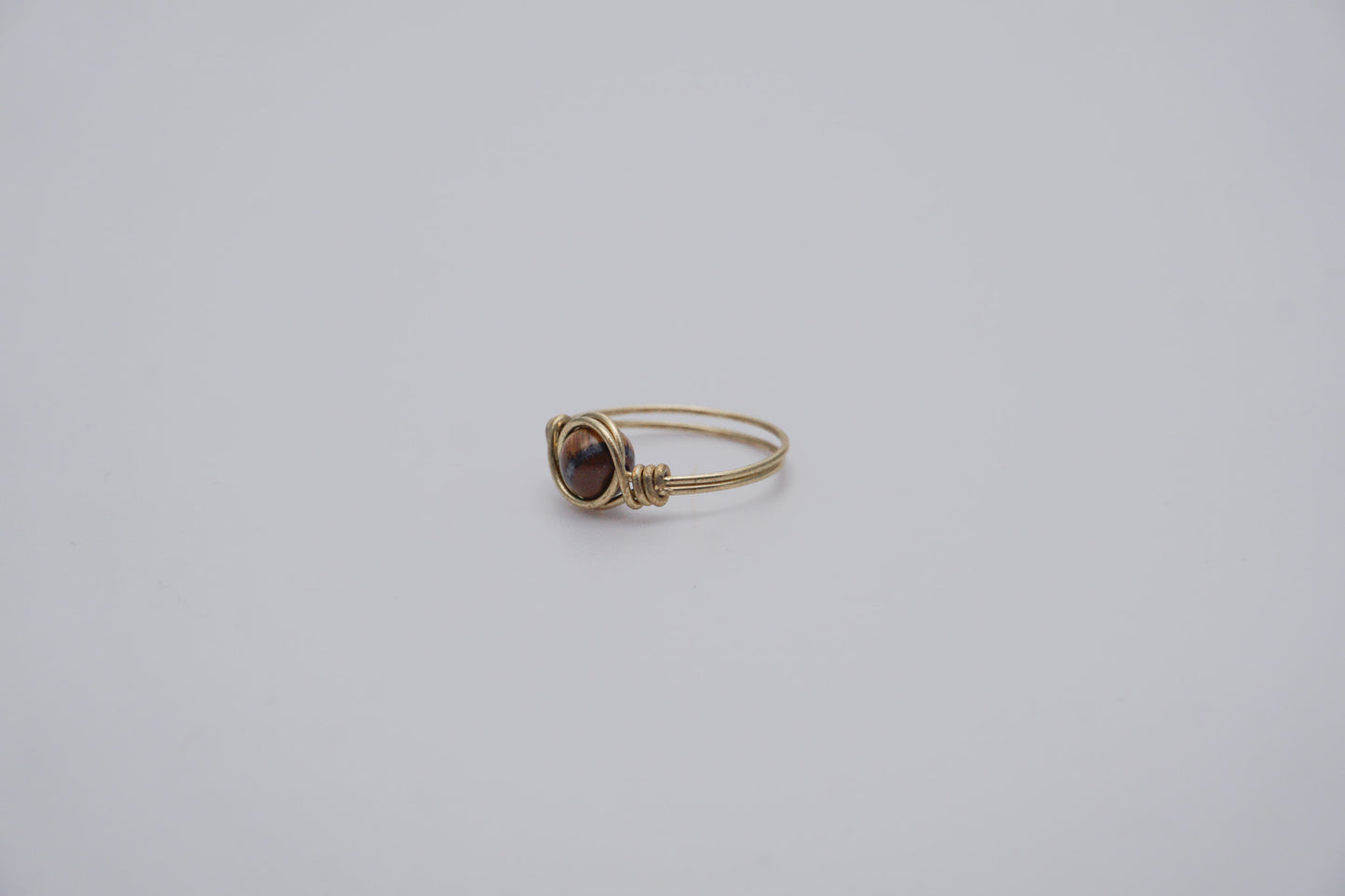 Brass Wire Ring 6mm Gemstone