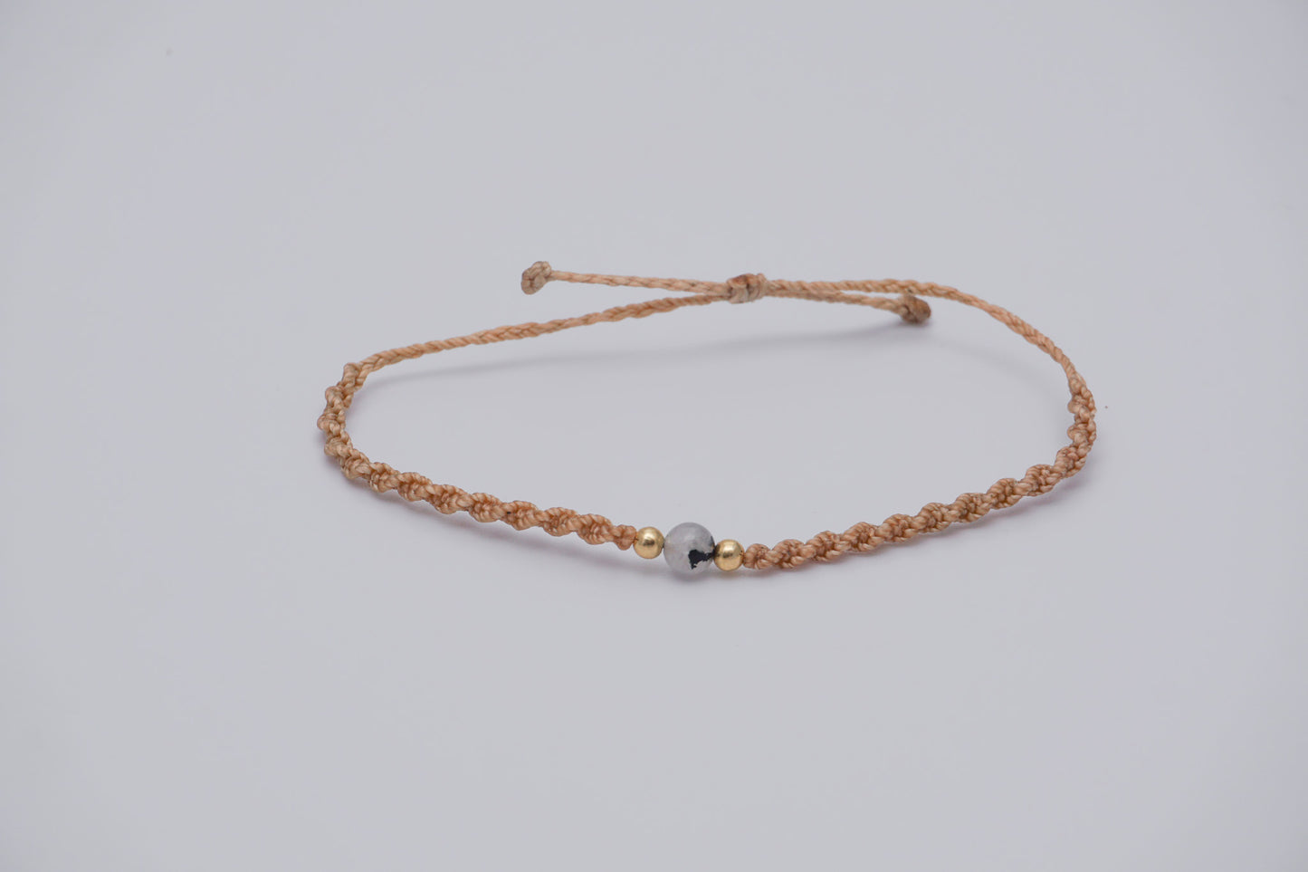 Bracelet Beige Gemstone and Gold