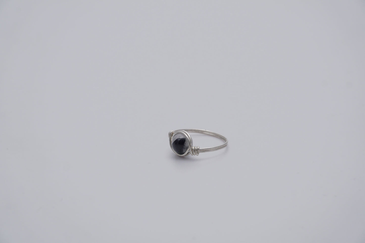 Silver Wire Ring 6mm Gemstone