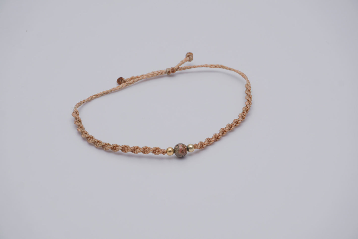 Bracelet Beige Gemstone and Gold