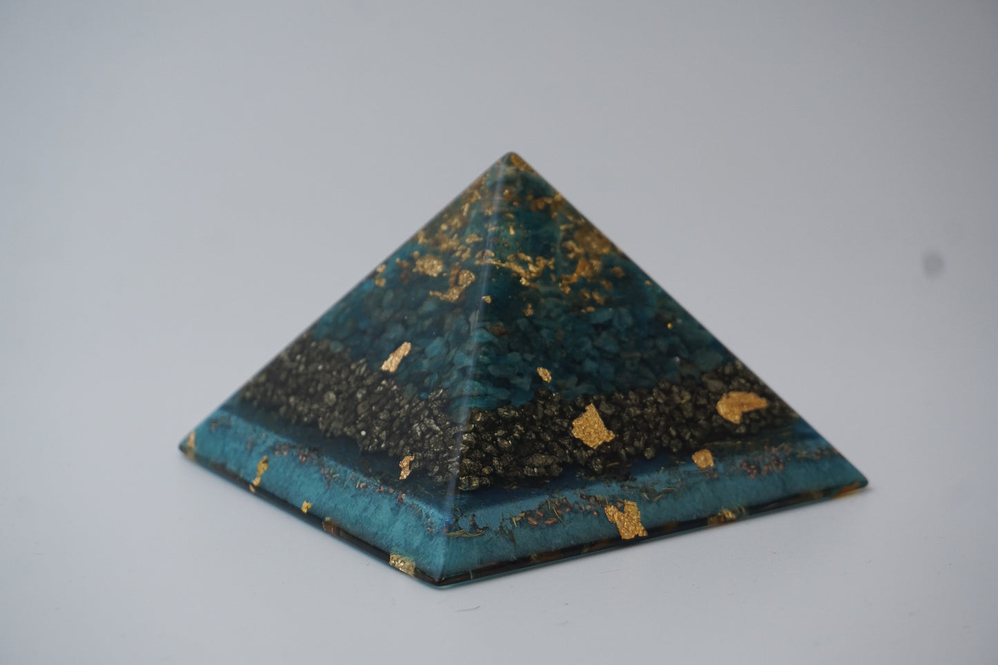 Orgonite Pyramid Blue Apatite