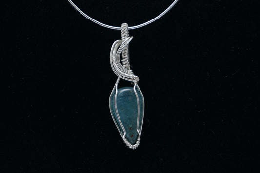 925 Silver Pendant Aquamarine