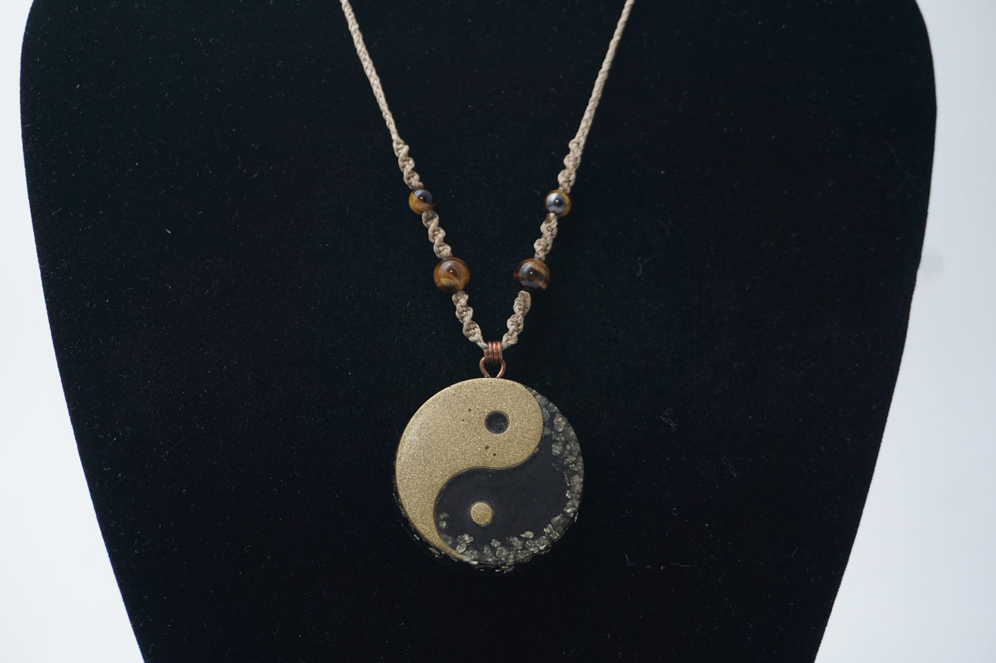 Orgonite Pendant Brass "Yin-Yang"