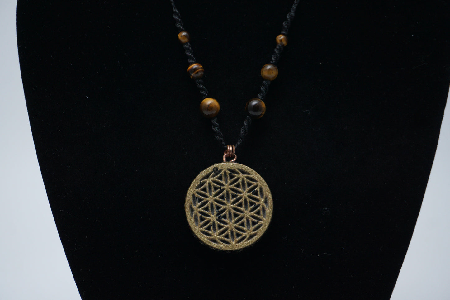 Orgonite Pendant Brass Flower of Life